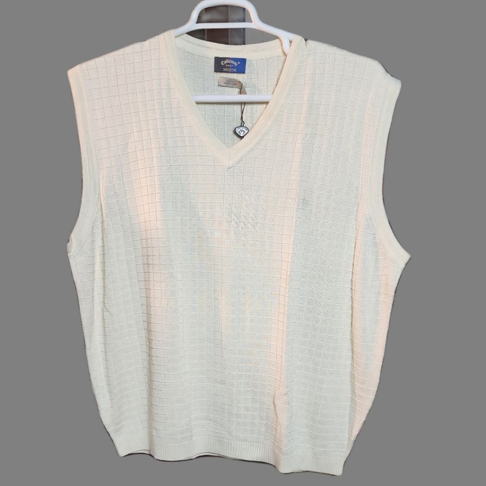 Vintage Callaway Sweater Vest Size XL 100% Silk